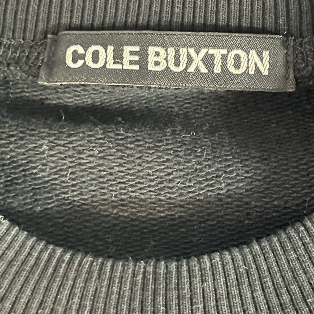 Cole Buxton Black Heavy Weight Sweatshirt with whiter Logo on Back L England - Picture 6 of 6